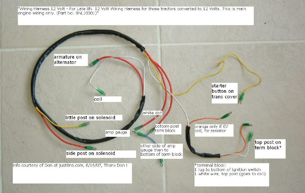 Wiring harness for 8n ford tractor #10